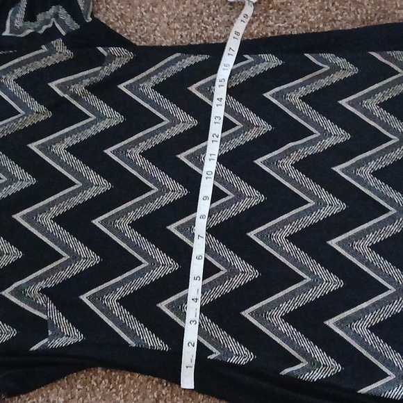 Emma & Michele black and white abstract quarter sleeve midi dress size large - Picture 14 of 16